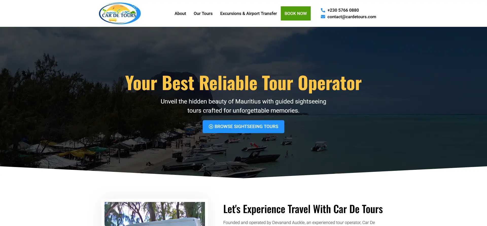 Car de Tours website